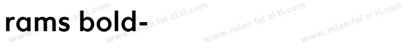 rams bold字体转换
